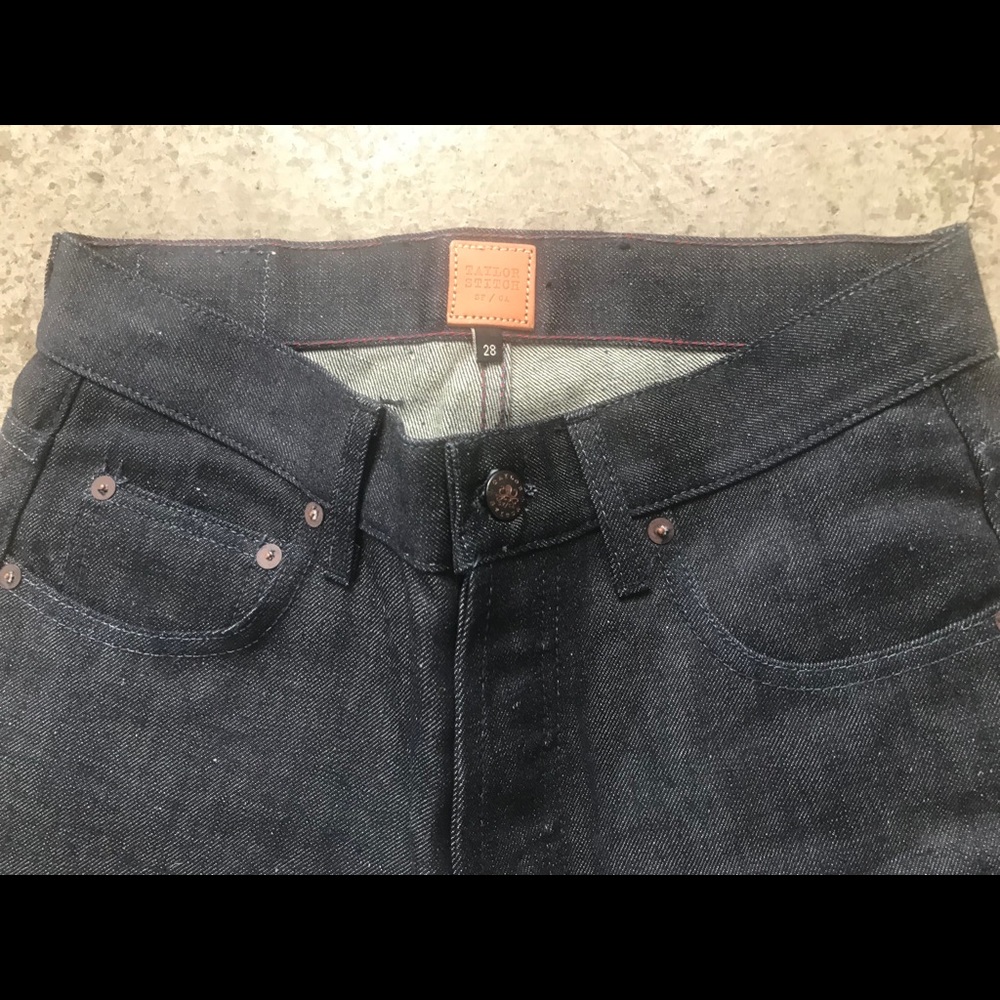 Taylor stitch men’s blue-black denim jeans 28”